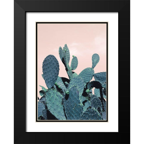 Cactus Raquettes Black Modern Wood Framed Art Print with Double Matting by Braun Studio