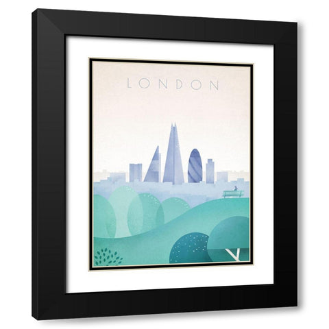 London Black Modern Wood Framed Art Print with Double Matting by Atelier Editions Braun