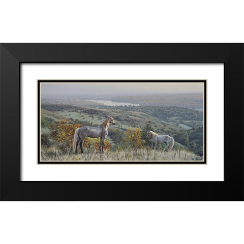 Spaces Black Modern Wood Framed Art Print with Double Matting by Adamov, Alexey