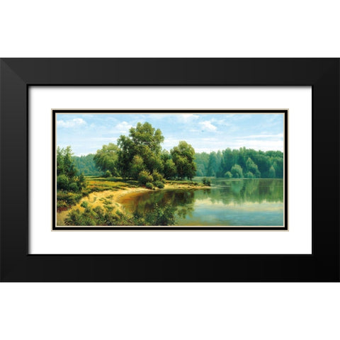 Russian Landscapes I Black Modern Wood Framed Art Print with Double Matting by Priscepa, Igor