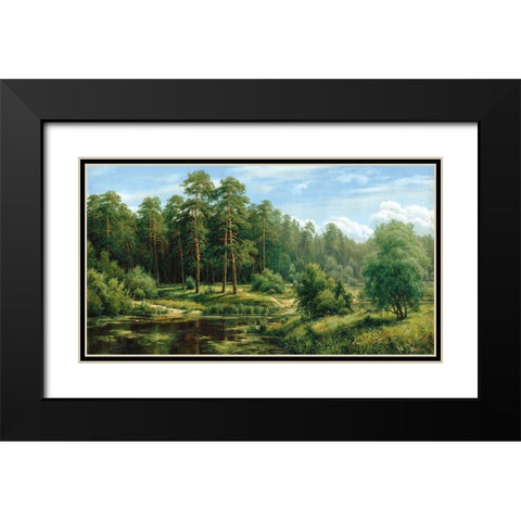 Russian Landscapes I Black Modern Wood Framed Art Print with Double Matting by Priscepa, Igor
