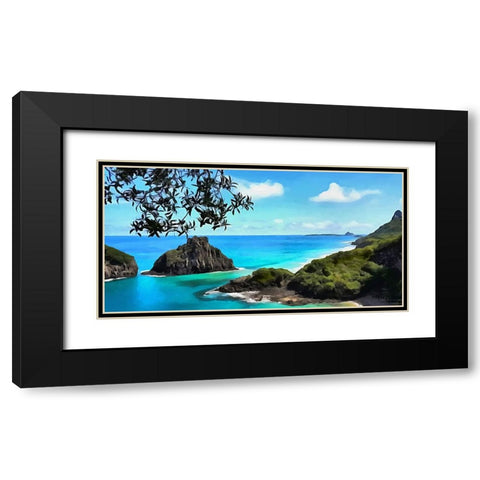 Tropical Coast III Black Modern Wood Framed Art Print with Double Matting by Medeiros, Celito