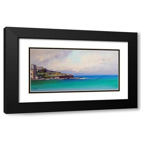 Bondi Beach Australia Black Modern Wood Framed Art Print with Double Matting by Gercken, Graham