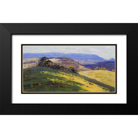 Kanimba Valley Black Modern Wood Framed Art Print with Double Matting by Gercken, Graham