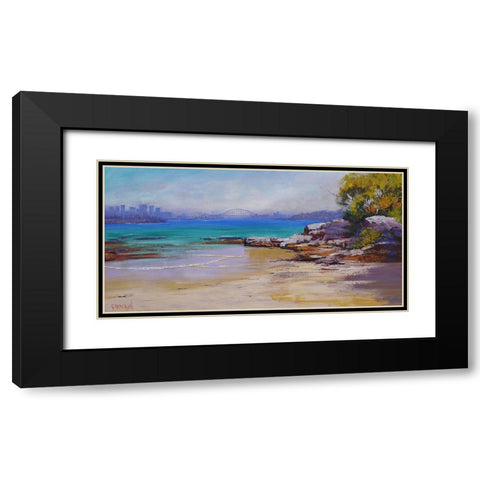 Sydney Harbour Black Modern Wood Framed Art Print with Double Matting by Gercken, Graham