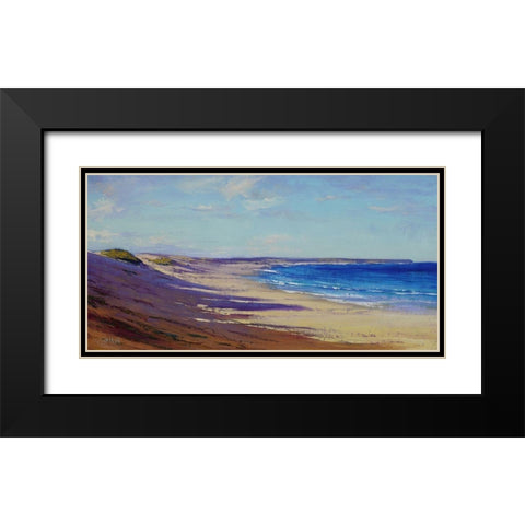 Lake Beach Australia Black Modern Wood Framed Art Print with Double Matting by Gercken, Graham