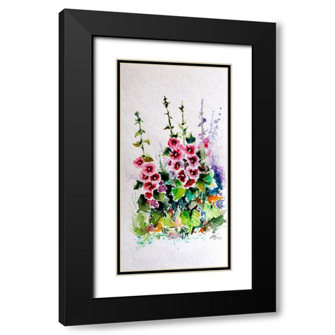 Mallow Black Modern Wood Framed Art Print with Double Matting by Kovacs, Anna Brigite