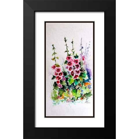 Mallow Black Modern Wood Framed Art Print with Double Matting by Kovacs, Anna Brigite