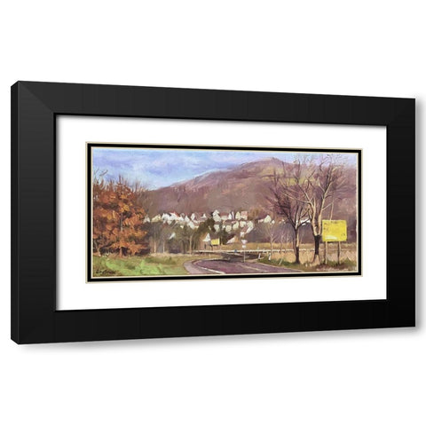 Village in Germany Black Modern Wood Framed Art Print with Double Matting by Strube, Ling