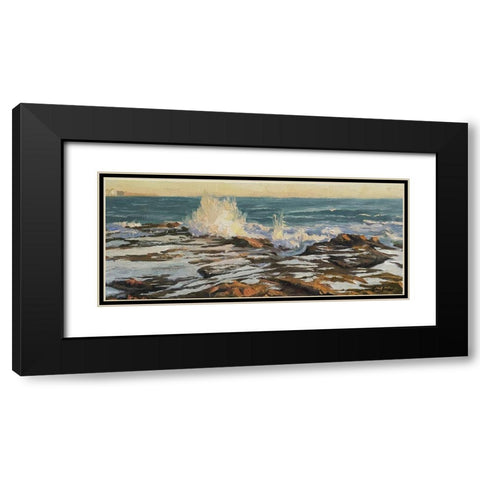 Evening Glory Black Modern Wood Framed Art Print with Double Matting by Strube, Ling
