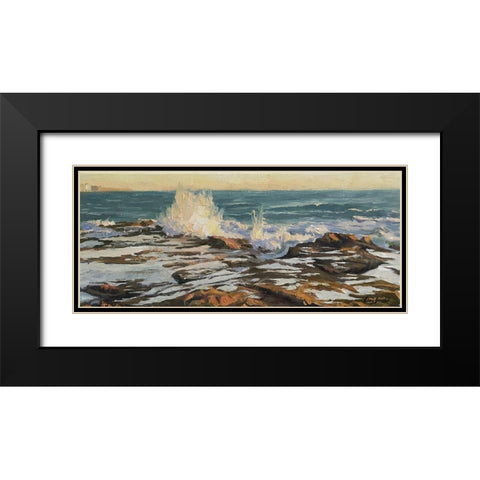 Evening Glory Black Modern Wood Framed Art Print with Double Matting by Strube, Ling