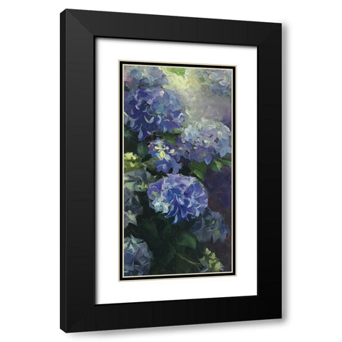 Hydrangeas Black Modern Wood Framed Art Print with Double Matting by Strube, Ling