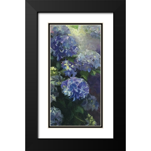 Hydrangeas Black Modern Wood Framed Art Print with Double Matting by Strube, Ling