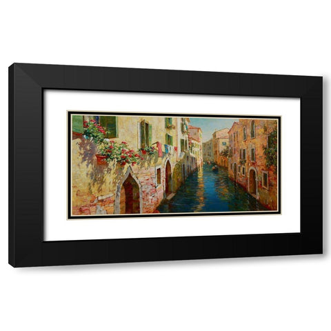 Flowers of Venice Black Modern Wood Framed Art Print with Double Matting by Obuchovsky, Yury
