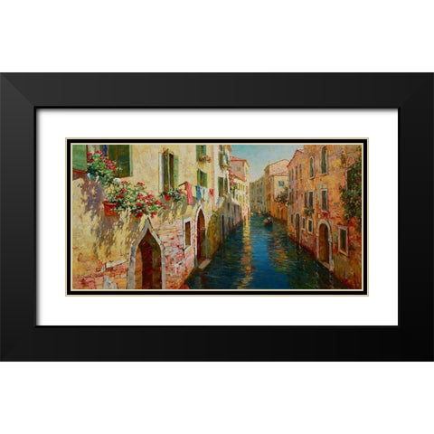 Flowers of Venice Black Modern Wood Framed Art Print with Double Matting by Obuchovsky, Yury
