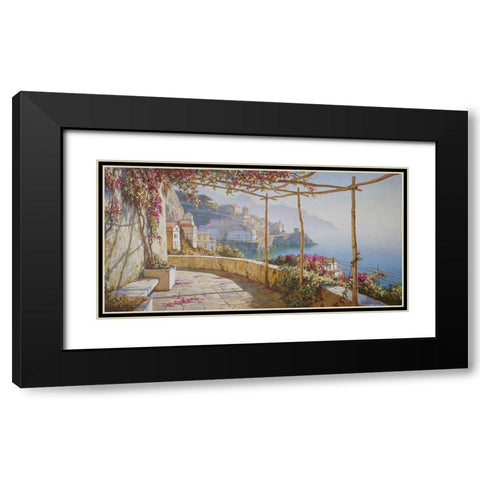 Amalfi. Colors of Autumn Black Modern Wood Framed Art Print with Double Matting by Obuchovsky, Yury