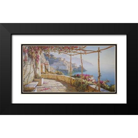Amalfi. Colors of Autumn Black Modern Wood Framed Art Print with Double Matting by Obuchovsky, Yury