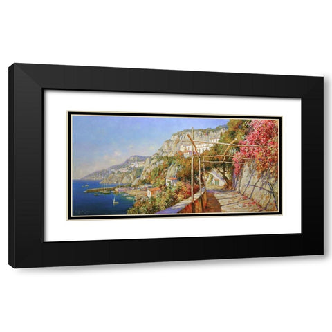Amalfi Black Modern Wood Framed Art Print with Double Matting by Obuchovsky, Yury