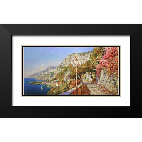Amalfi Black Modern Wood Framed Art Print with Double Matting by Obuchovsky, Yury