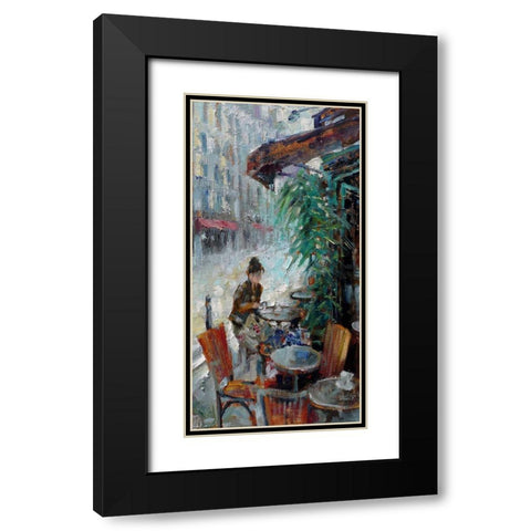 Paris, by Madame Pompadour Black Modern Wood Framed Art Print with Double Matting by Zakrynycny, Viktor