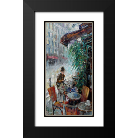 Paris, by Madame Pompadour Black Modern Wood Framed Art Print with Double Matting by Zakrynycny, Viktor