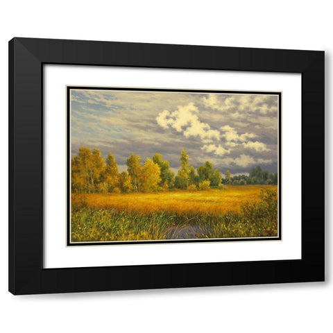 Clouds in Summer Black Modern Wood Framed Art Print with Double Matting by Adamov, Alexey