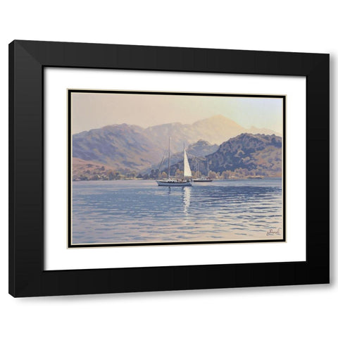 By warm Shore Black Modern Wood Framed Art Print with Double Matting by Adamov, Alexey