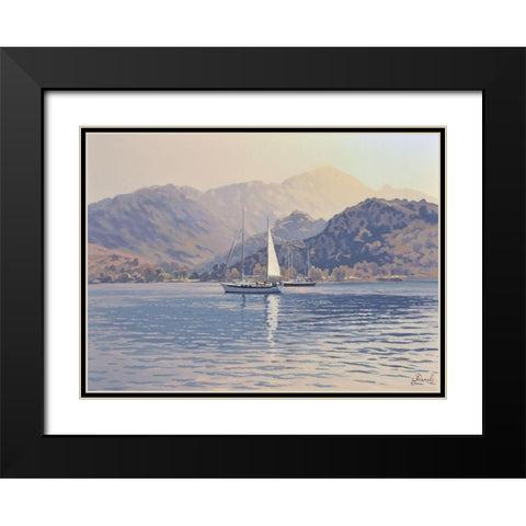 By warm Shore Black Modern Wood Framed Art Print with Double Matting by Adamov, Alexey