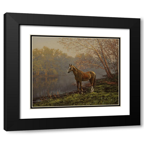 In the Spring Black Modern Wood Framed Art Print with Double Matting by Adamov, Alexey