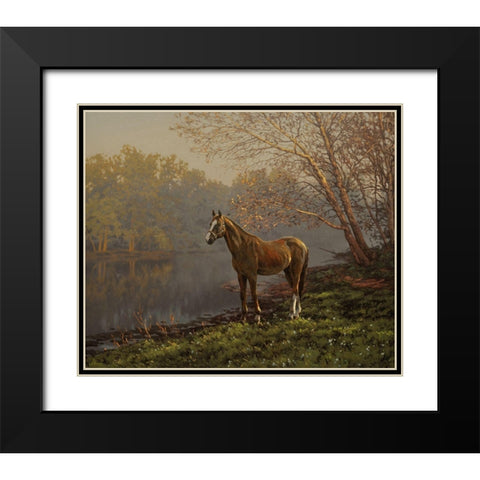 In the Spring Black Modern Wood Framed Art Print with Double Matting by Adamov, Alexey