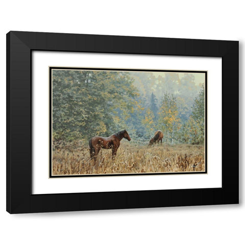 In the Wood Black Modern Wood Framed Art Print with Double Matting by Adamov, Alexey