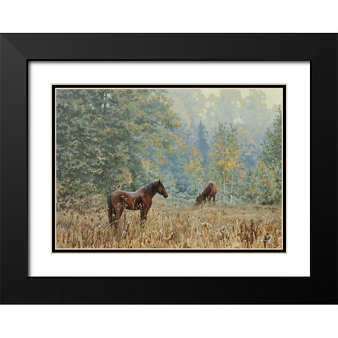 In the Wood Black Modern Wood Framed Art Print with Double Matting by Adamov, Alexey