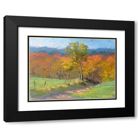 October Gold I Black Modern Wood Framed Art Print with Double Matting by Chaney, Alan