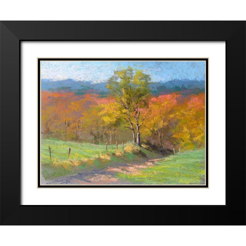 October Gold I Black Modern Wood Framed Art Print with Double Matting by Chaney, Alan