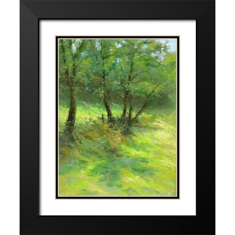Hedgerow Trees Black Modern Wood Framed Art Print with Double Matting by Chaney, Alan