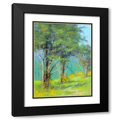 Trees in Spring Black Modern Wood Framed Art Print with Double Matting by Chaney, Alan