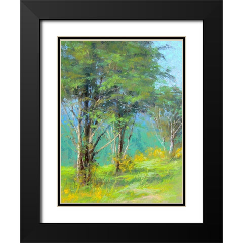 Trees in Spring Black Modern Wood Framed Art Print with Double Matting by Chaney, Alan