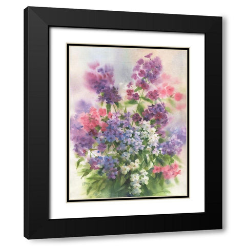 Phlox Smell Black Modern Wood Framed Art Print with Double Matting by Besedina, Anastasiia