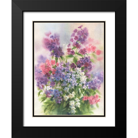 Phlox Smell Black Modern Wood Framed Art Print with Double Matting by Besedina, Anastasiia
