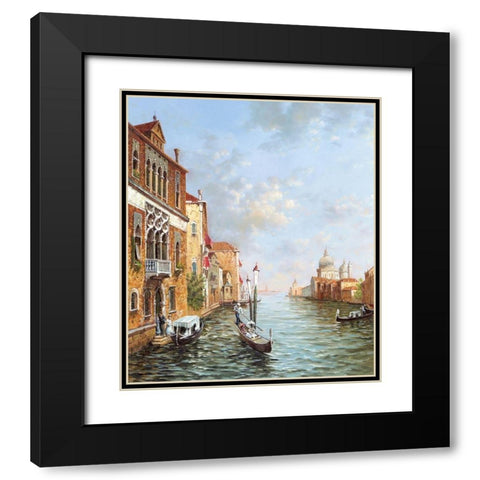Venice V Black Modern Wood Framed Art Print with Double Matting by Alighieri, Giovanni