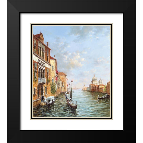 Venice V Black Modern Wood Framed Art Print with Double Matting by Alighieri, Giovanni