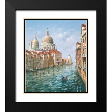 Venice VIII Black Modern Wood Framed Art Print with Double Matting by Alighieri, Giovanni