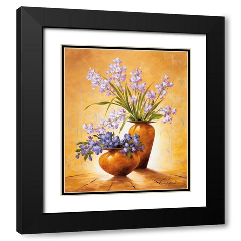 Italian Flowers IV Black Modern Wood Framed Art Print with Double Matting by Lopardi, E.