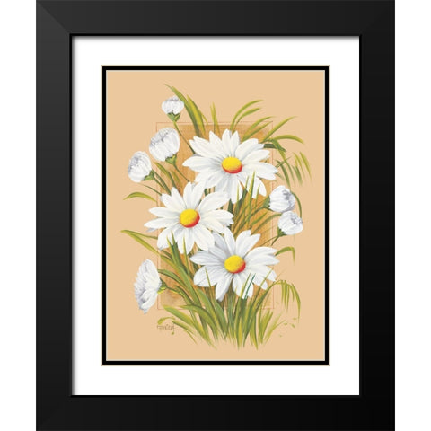 Flowers Composition I Black Modern Wood Framed Art Print with Double Matting by Divisova, Jaroslava