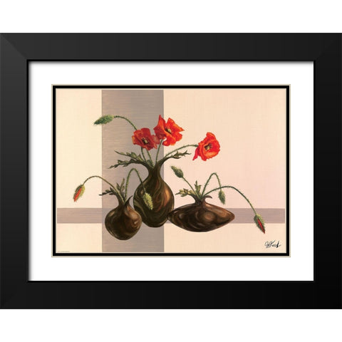 Art Decor VII Black Modern Wood Framed Art Print with Double Matting by Krol, Wieslaw