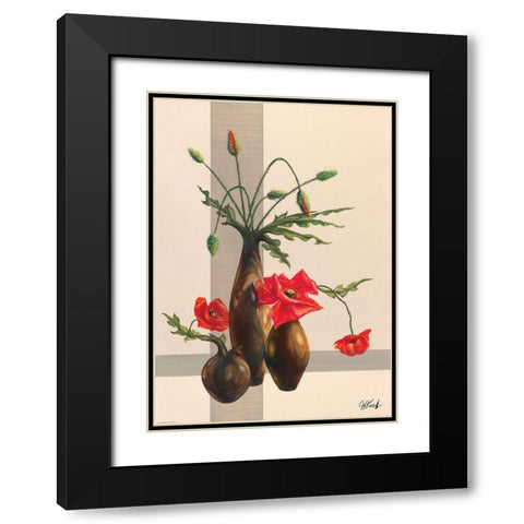 Art Decor VIII Black Modern Wood Framed Art Print with Double Matting by Krol, Wieslaw