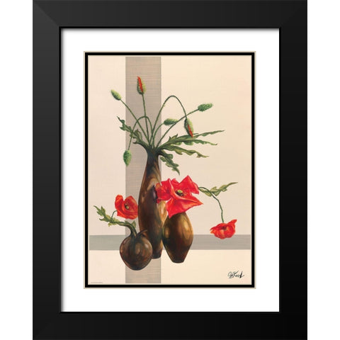 Art Decor VIII Black Modern Wood Framed Art Print with Double Matting by Krol, Wieslaw