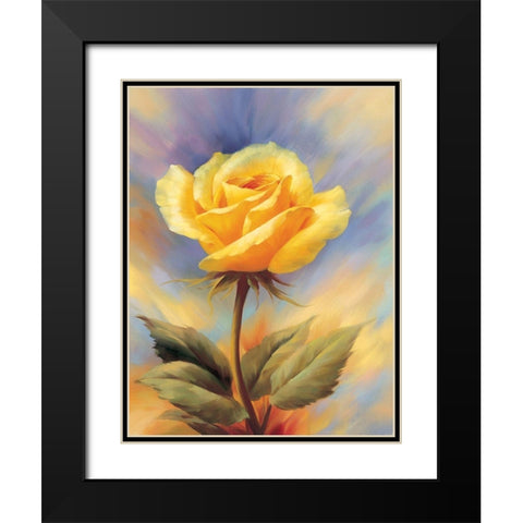 Small Roses I Black Modern Wood Framed Art Print with Double Matting by Skorupska, Patrycja