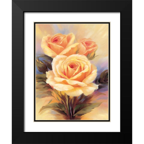 Small Roses IV Black Modern Wood Framed Art Print with Double Matting by Skorupska, Patrycja