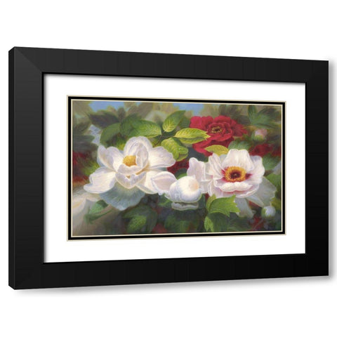 American Flowers I Black Modern Wood Framed Art Print with Double Matting by Murphy, John